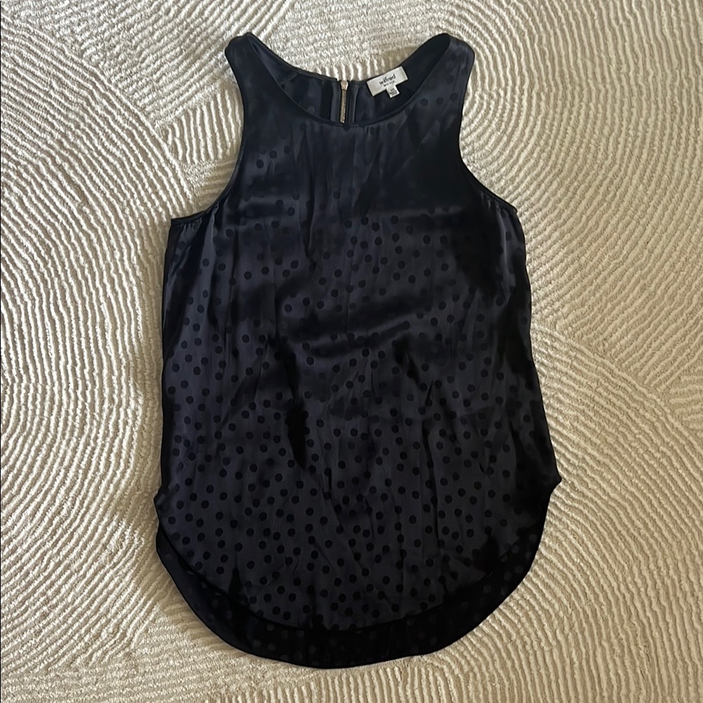 Wilfred Black Silk Sleeveless Tank Top